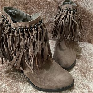 Fringe booties